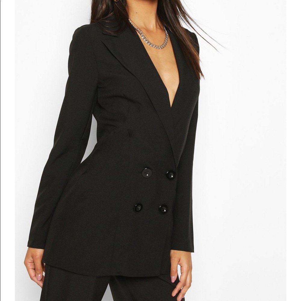 Tall Double Breasted Woven Blazer